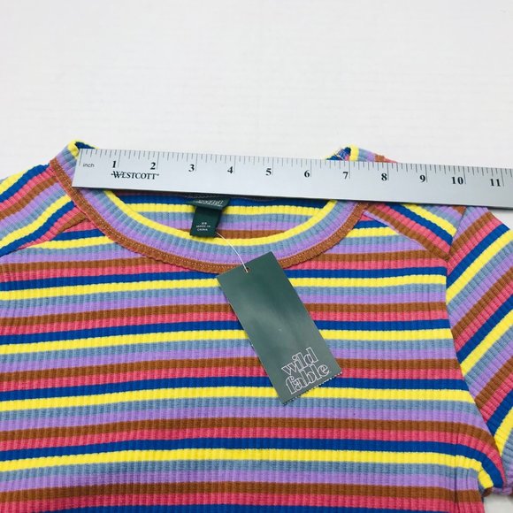 Lot of 2 Wild Fable Women's Size XS Long Sleeve Tee Shirts Peach Multicolor - Picture 7 of 16